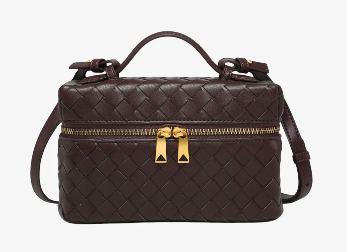 Mila | Geweven Mini Tas met Luxe Details