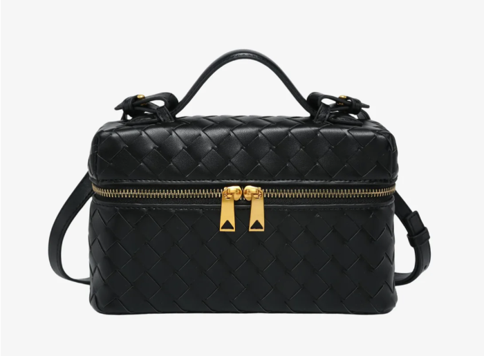 Mila | Geweven Mini Tas met Luxe Details